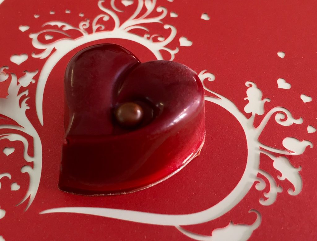 Praliné coeur rouge