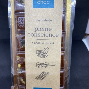 Plaque chocolat noir 68% gingembre caramel 100g